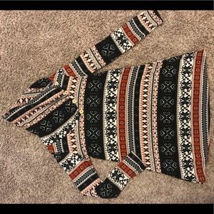 Mon Ami knit patterned shirt sweater